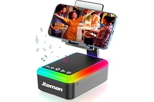 JTEMAN Gifts for Men Women, Cell Phone Stand with Bluetooth Speaker and Light, Portable Lanyard, Cool Tech Gifts for Dad Mom Husband, Unique Birthday Gift Ideas