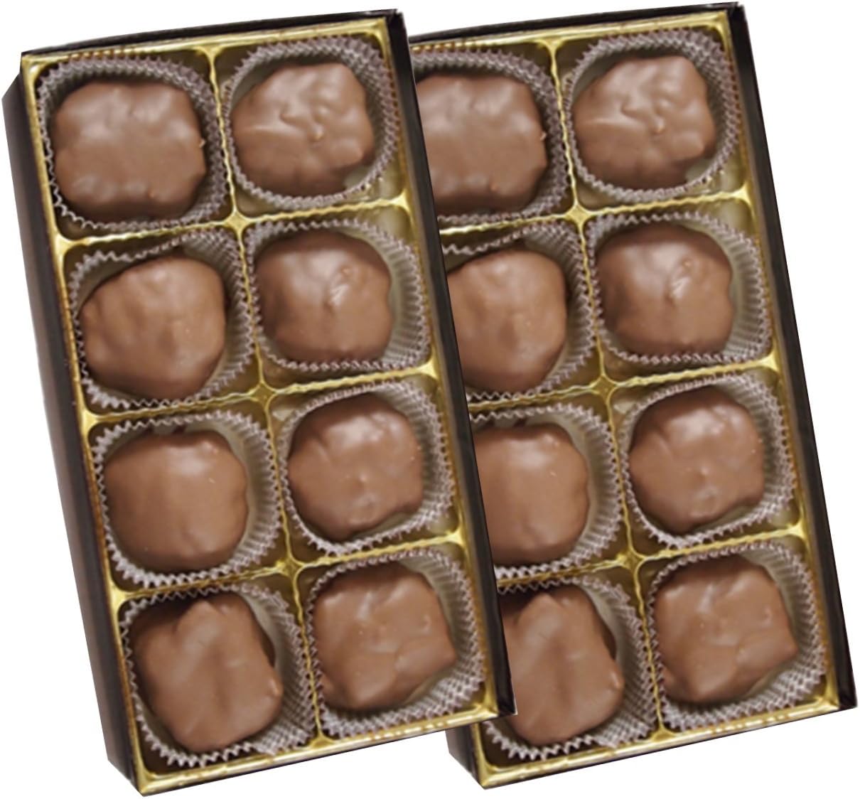 MIAMI BEACH CHOCOLATES Gourmet Chocolate TURTLES, Hand-Crafted Artisan Kosher Dairy Cholav Yisroel, Made To Order, Includes Gift Box, 8PC - 2 Pack