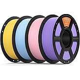 ELEGOO Matte PLA 3D Printer Filament 1.75mm Bundle 4KG Sunshine 4 Colors | Sunshine Yellow/Ice Blue/Sakura Pink/Lavender Purple, High Precision, 4pcs 1kg Spools, Fits Most FDM 3D Printers