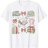 Christmas Book Lover Reading Reader Men Women Kids Xmas T-Shirt