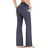 IUGA Bootcut Yoga Pants with Pockets for Women High Waisted Workout Pants Women Flare Yoga Pants Tummy Control