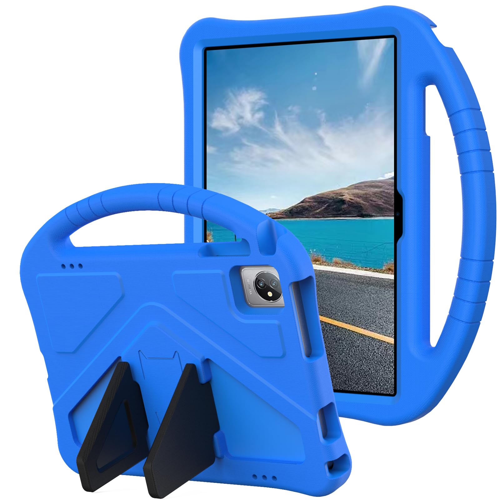 Tading Kids Case for Teclast M40 Pro M40 Plus P40S 2023 10.1 Inch Tablets, Children Friendly EVA Foam Protective Stand Handle Cover for Teclast 2022 10.1" Tab M40 Plus /P20HD /P30S /P40HD - Blue