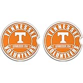 Fan Creations Set of 2 Car Coasters Removable Absorbent Ceramic Stone Coasters - Ideal Gift for Students, Alumni and Everyday Fan - Show Your Big 10 NCAA Team Spirit