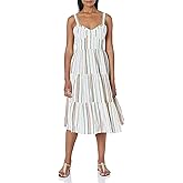 Lucky Brand Womens Striped Corset Maxi Dress