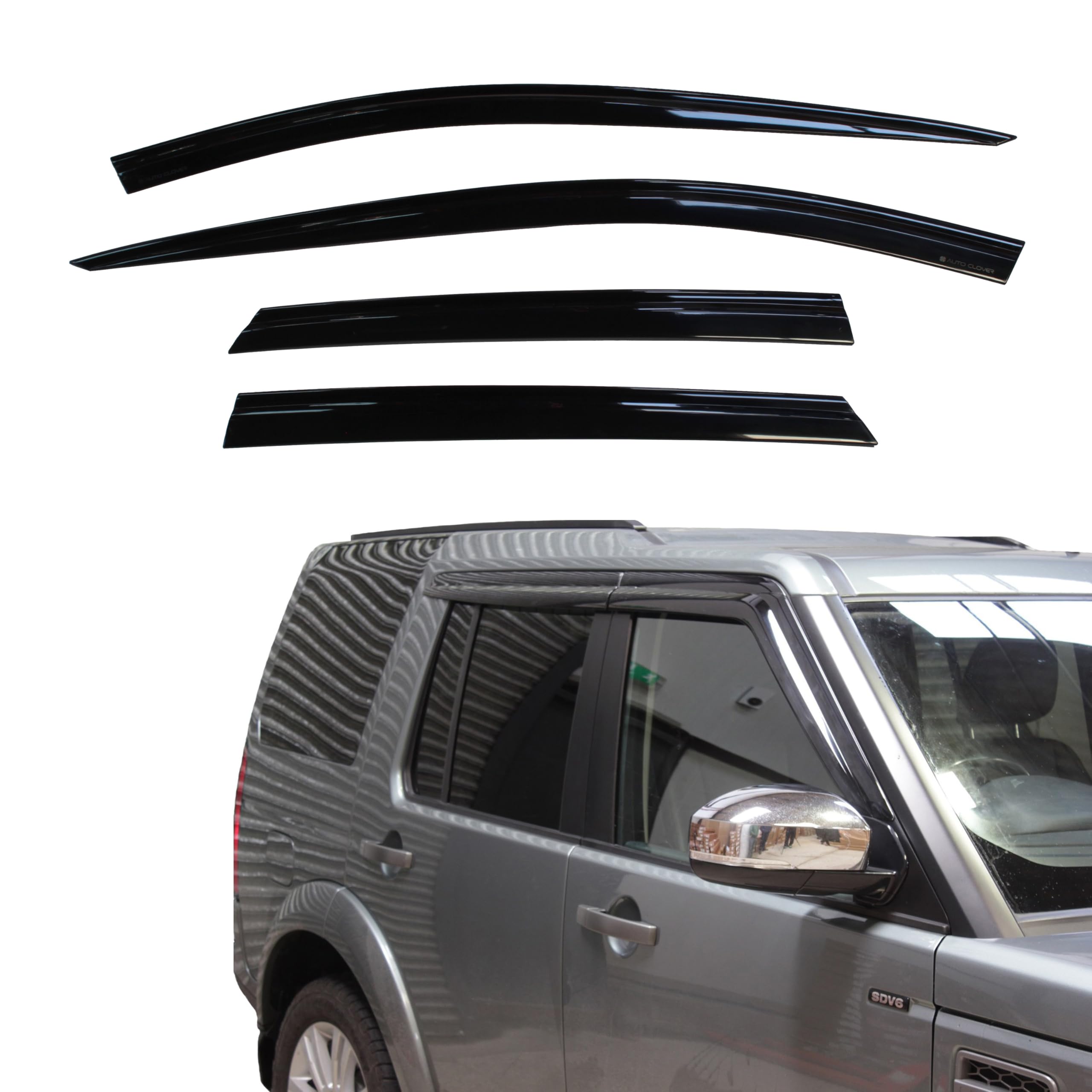 AUTO CLOVER Wind Deflectors Set for Land Rover Discovery 3 & 4 (4 pieces)