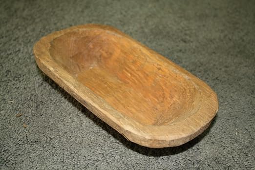 Amazon Com Jtw 8 10 Long Primitive Carved Wooden Dough Bowl Wood Trencher Tray Rustic Home Decor Natural Color Home Kitchen