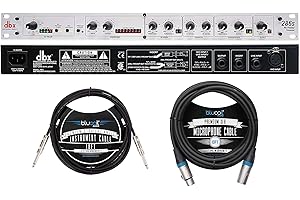 dbx 286s Microphone Preamp and Channel Strip Processor with 48V Phantom Power Bundle with Blucoil 10-FT Straight Instrument Cable (1/4in), and 10-FT Balanced XLR Cable