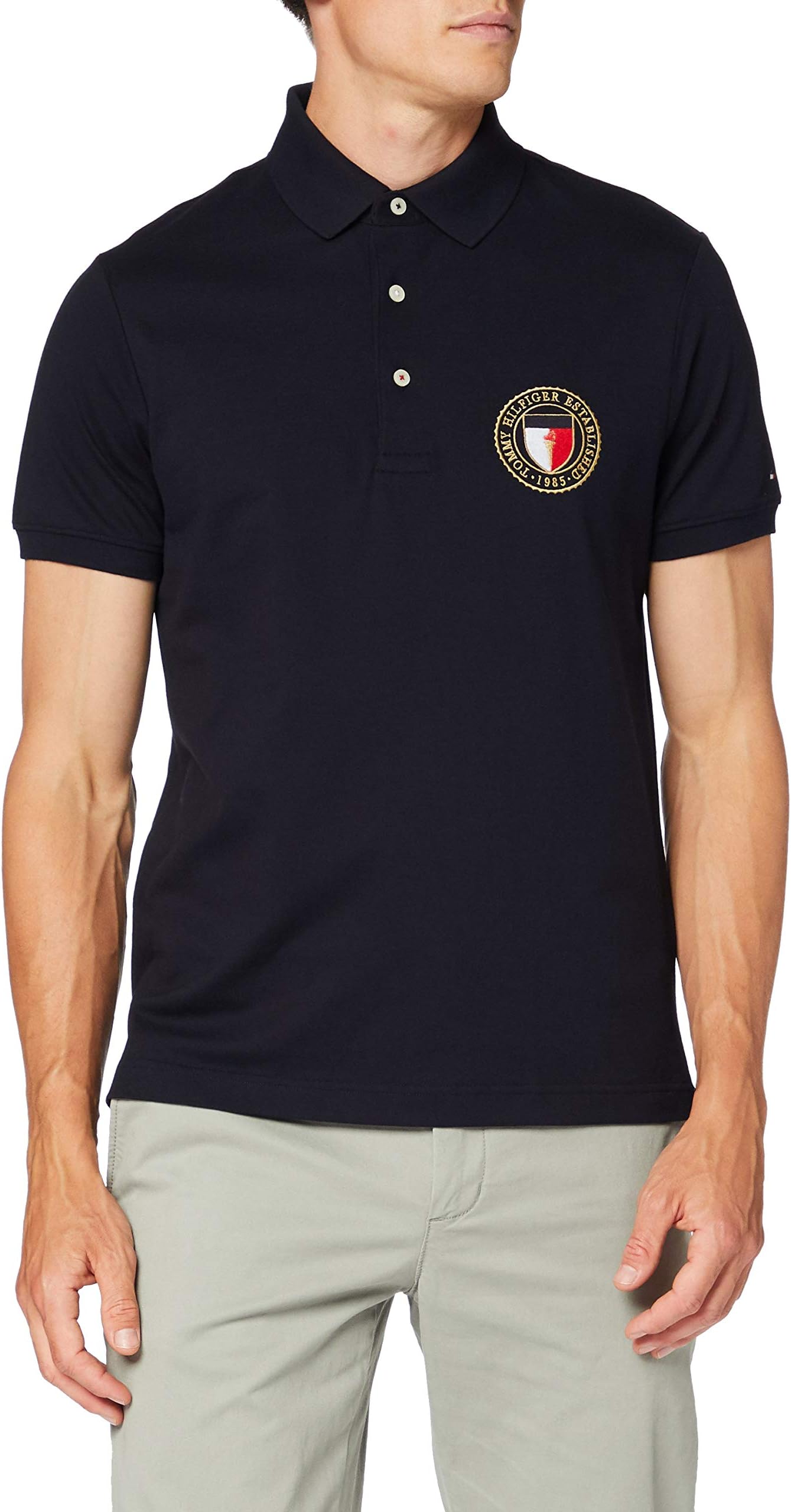 Men's Crest Chest Slim Polo Shirt