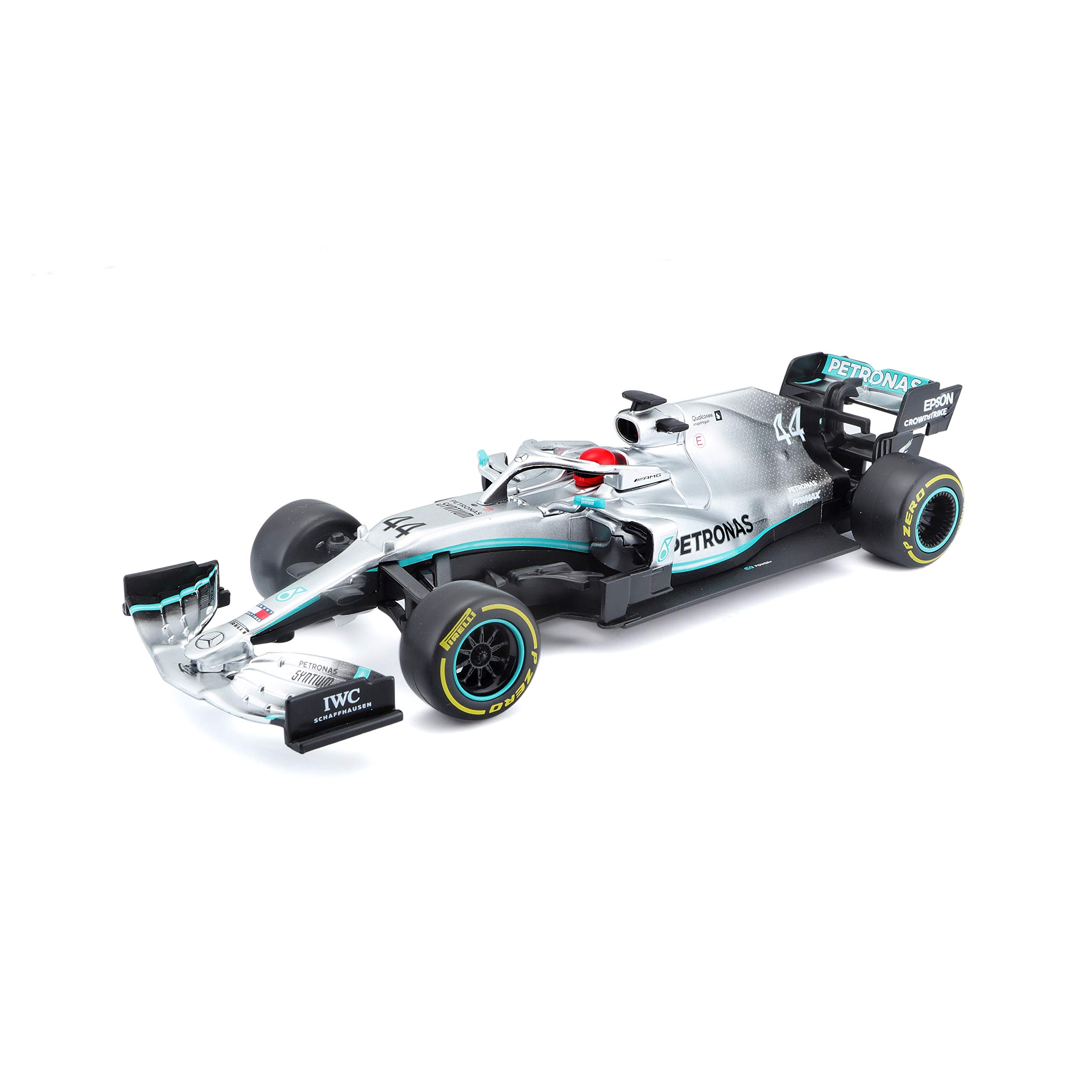Maisto Tech R/C F1 Mercedes AMG Petronas W10 (2019): Remote Controlled Formula 1 Car Lewis Hamilton 1:24 Scale 2.4 GHz Silver (582352)