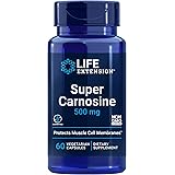 Life Extension Super Carnosine 500mg - For Muscle Recovery - L-Carnosine Supplement with Benfotiamine, Vitamin B1, Luteolin F