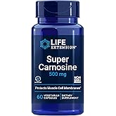 Life Extension Super Carnosine, L-carnosine, Luteolin, Vitamin B1, Muscle Support, Exercise Recovery, Heart Health, Gluten-Free, Non-GMO, Vegetarian, 60 Capsules