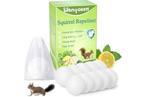 WANQUEEN 10 Pack Squirrel Repellent, Mouse Rodent Repellent for Car Engines, Peppermint Oil Squirrel Deterrent Pest Control Yard, Outdoor