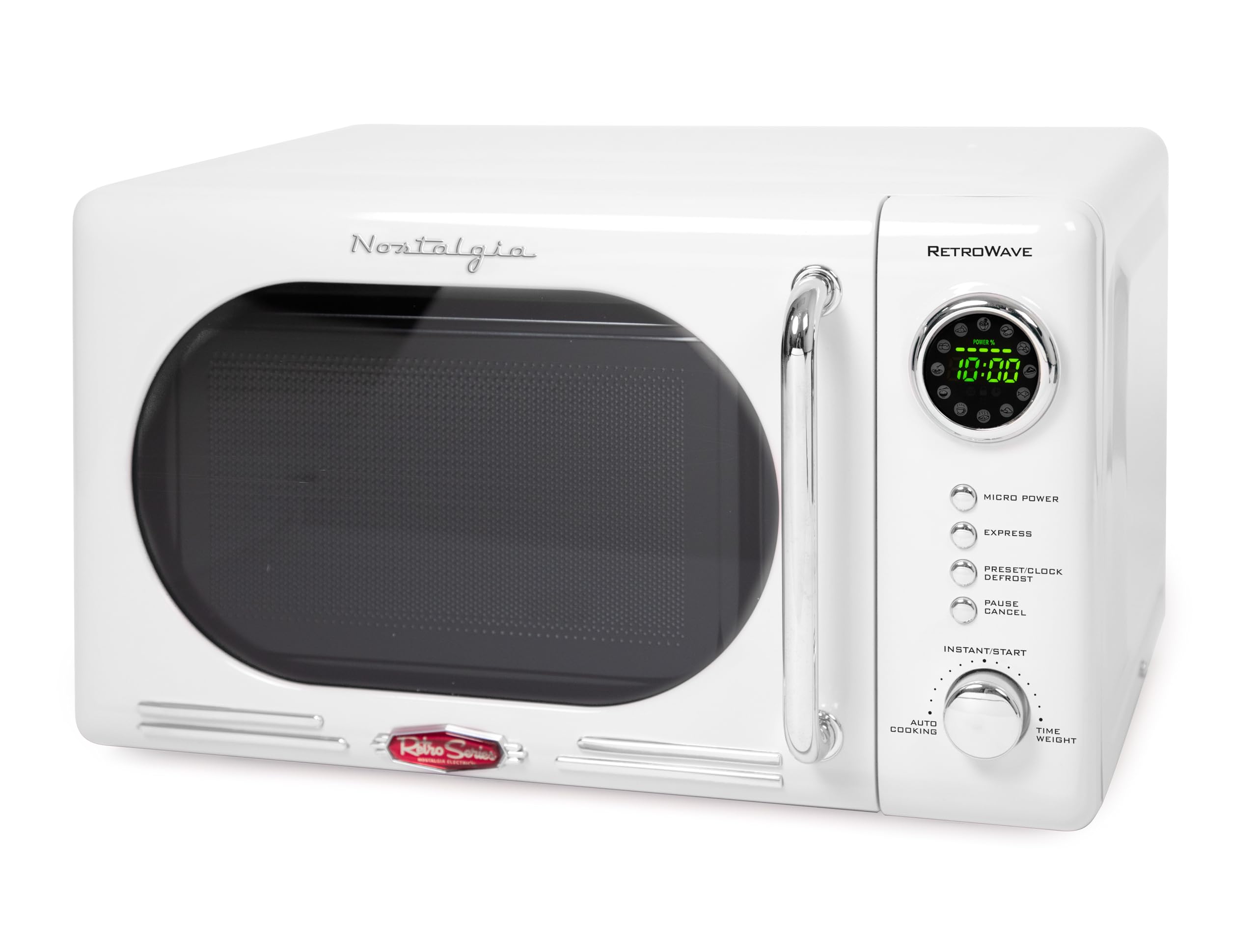 Photo 1 of ***FOR PARTS ONLY ***MAJOR DAMAGE***
Nostalgia Retro Compact Countertop Microwave Oven - 0.7 Cu. Ft. - 700-Watts with LED Digital Display - Child Lock - Easy Clean Interior - White