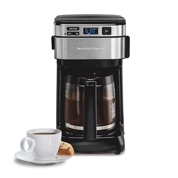 HAMILTON BEACH 12 CUP PROGRAMMABLE COFFEE MAKER, FRONTFILL...