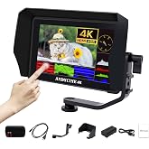 ANDYCINE A6 Plus V2 6" On Camera Monitor Bundle, 1920x1080 IPS Field Touchscreen HDR 4K HDMI 8.4V DC 5V2A USB C with Carry Case, Sunhood 3D LUT Waveform Peaking Focus Zebra