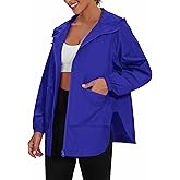 MAKARTHY Rain Jacket Women Waterproof Lightweight Jacket With Hood Packable Raincoat with Pockets S-XXXL