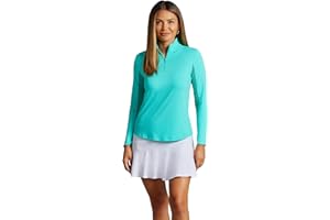 IBKUL Athleisure Wear Sun Protective UPF 50+ Icefil Cooling-Solid Long Sleeve Mock Neck Top-80000