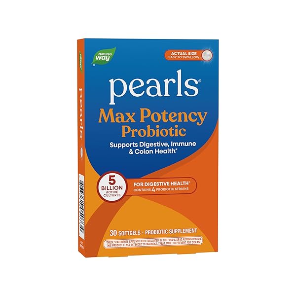 NATURE’S WAY PROBIOTIC PEARLS MAX POTENCY, 5 BILLION...