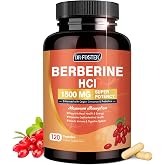 DRFOSTER Berberine HCl Supplement 1500mg with Ceylon Cinnamon, 120 Capsules | Berberine Supplement with Magnesium &amp; Probiotics, Supports Gut Health &amp; Immune System, Non-GMO