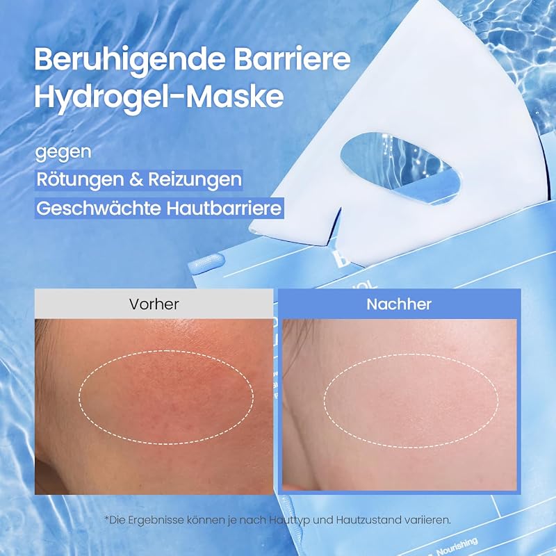 Hydro Cera-nol Real Deep Maske, Overnight Hydrogel Maske, beruhigend, feuchtigkeitsspendend, nahrhaft, 34g x 4 St.