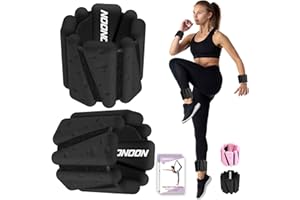 NOONCRAZY Wrist Ankle Weights Bangles 4lb/2lb for Women, Adjustable Silicone Pilates Weights Bracelet, Heavy Duty Fasteners Wearable Arm & Leg Weights for Yoga, Pilates, Barre, Walking and Gym (Set of 2)