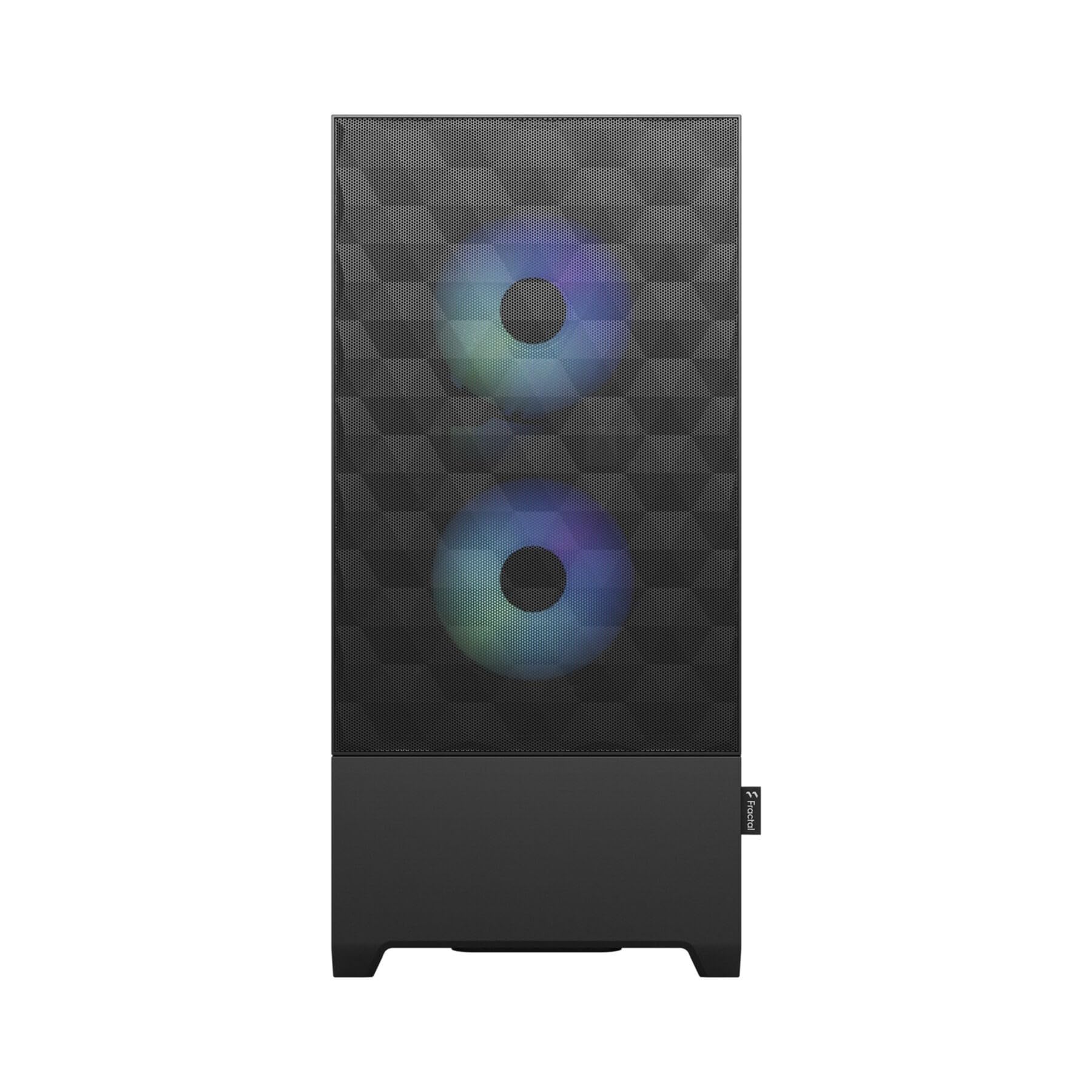 Fractal Design Pop Air RGB Black – ATX-Mid-Tower-PC-Gehäuse, Frontblende aus Waben-Mesh, gehärtetes Glas, 3 × 120-mm-RGB-Lüfter, hoher Luftdurchsatz, mATX/Mini-ITX 2
