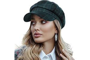 RIMOSNN Women Wool Newsboy Hats Cabbie Hat Beret Paperboy Tweed Baker Boy Cap