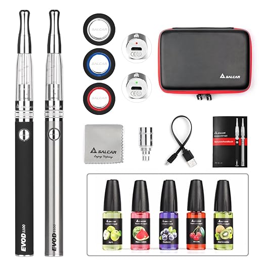 title=Salcar kit doppio sigaretta elettronica EVOD CE7, evaporatore da 2.0 ml+ EVOD