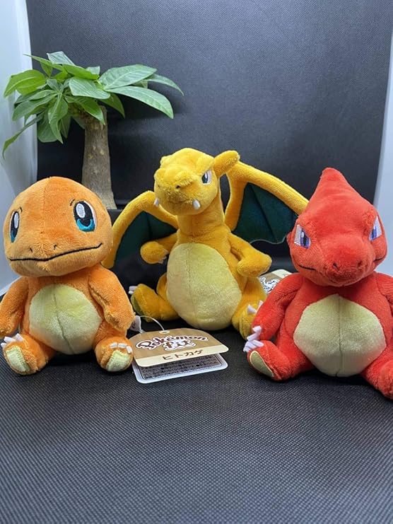 Amazon ポケモン御三家 ヒトカゲリザードリザードン進化3体セット ロボット 子ども向けフィギュア ホビー