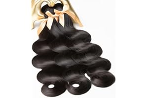 mlip Raw Bundles Human Hair Body Wave, No Tangle Shedding, Keep Texture Silky Soft After Multiple Washes, 15A Raw Indian Hair Bundles 18 20 22 Inches, Triple Lifespan 3X