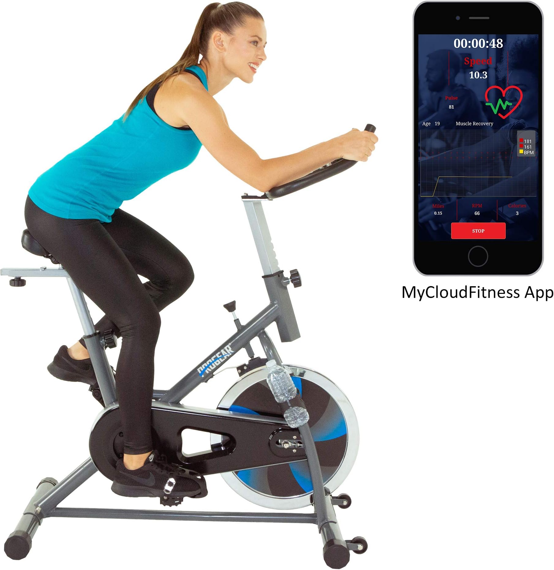 Progear 300BT Exercise Bike/Indoor Training Cycle with Bluetooth Smart Technology & Free App