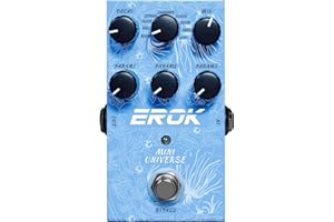 EROK Reverb Pedal – 9 Reverb Effects (Room, Hall, Plate, Spring, Shimmer, Cloud, Bloom, Swell, LoFi) for Electric Guitar, Bass & Piano