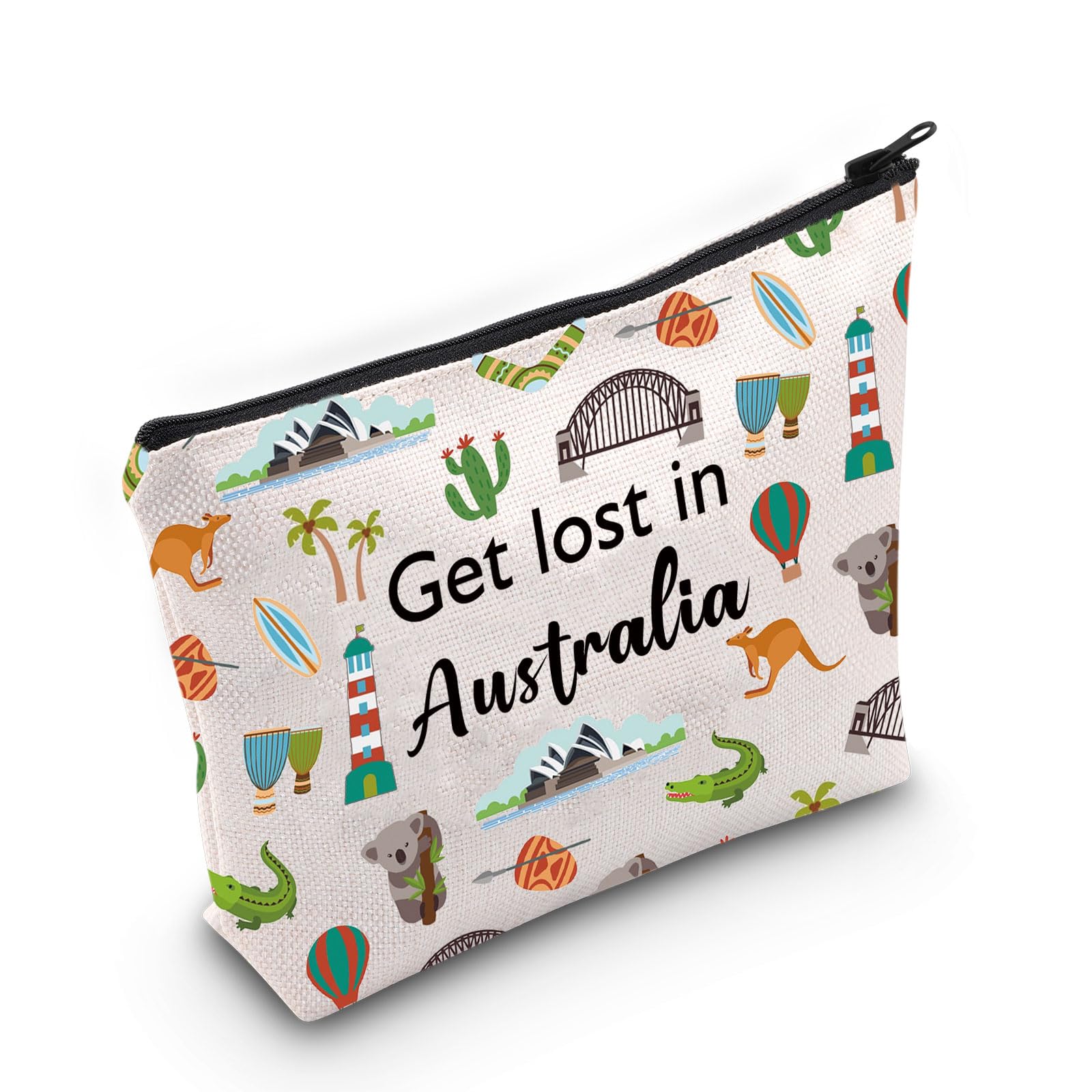 Australia Travel Gift Get Lost in Australia Cosmetic Bag for Australia Traveler Gift Welcome to Australia Gift (Australia Bag)