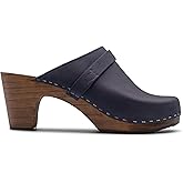 Sandgrens Handmade Swedish Wood Clogs for Women, High Rise Mule | Maya
