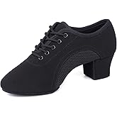 ARCLIBER Latin Dance Shoes for Women Lace-up Split-Sole Professional Practice Salsa Modern Ballroom Dance Shoes Women