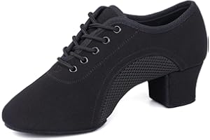 ARCLIBER Black Latin Dance Shoes for Women Lace-up Split-Sole Professional Practice Salsa Modern Ballroom Dance Shoes Women