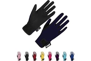 Amoy Kids Horse Riding Gloves Breathable Children Equestrian Horseback Anti-Slipping Boys & Girls Youth Outdoor Biking Cycling Sport Mitts
