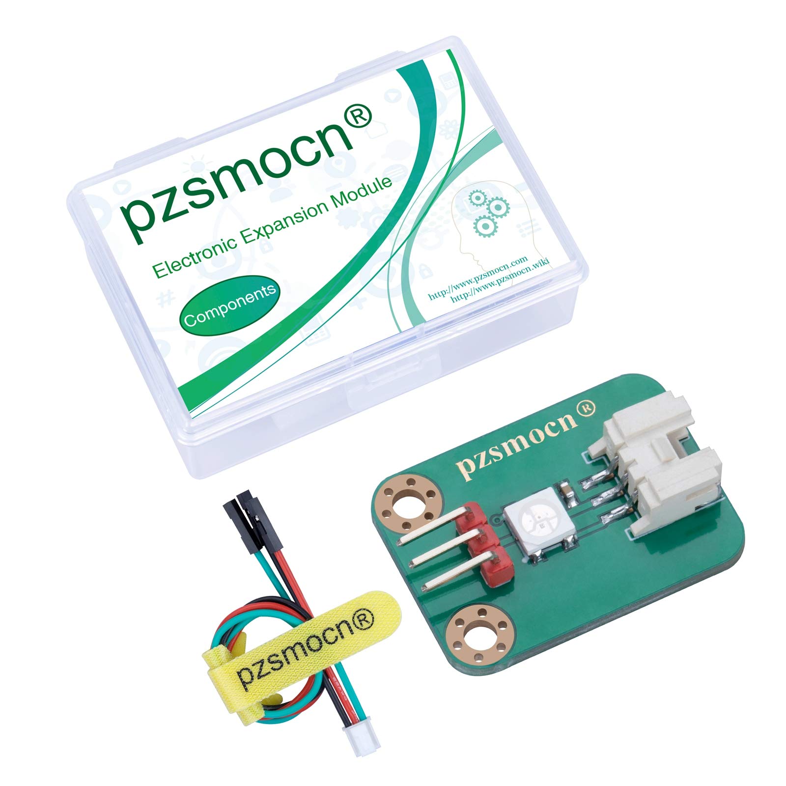 Pzsmocn: LED RGB (Full Color) Module Compatible with WS2812 RGB Full-Color Light Strip Program or Drive Circuit, Support cascade. Suitable for Arduino, ESP32, Raspberry Pi Motherboard, Etc.