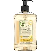 A LA MAISON French Liquid Hand Soap, Provence Lemon - Natural Hand Wash Made with Essential Oils - Biodegradable, Plant-Based, Vegan, Cruelty-Free, Alcohol & Paraben Free (16.9 oz, 1 Pack)
