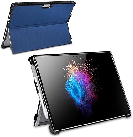 Amazon Surface Go2 ケース Surface Go マイクロソフト Surface Go ケース 薄型 超軽量 全保護ケース マルチ視角 ペンホルダー付き 青maiddos Maiddos タブレットケース 通販