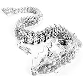 AFCLT 3D Printed Dragon - Articulated and Posable Toy for Car Decoration - Strikingly Realistic Dragon Crystal Figure Gifts