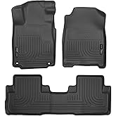 Husky Liners Weatherbeater Floor Mats | Fits 2015-2016 Honda CR-V | Front & 2nd Row, 3-pc Black - 98471