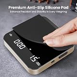 Maestri House Rechargeable Mini Coffee Scale with Timer, 2kg/0.1g view 6
