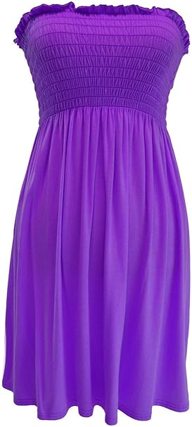 Nuovo Da Donna Sottile Top Senza Spalline Abito A Fascia Top Jersey Da Donna Taglie Forti Boobtube Maglia Vestito Uk 8 22 Amazon It Abbigliamento