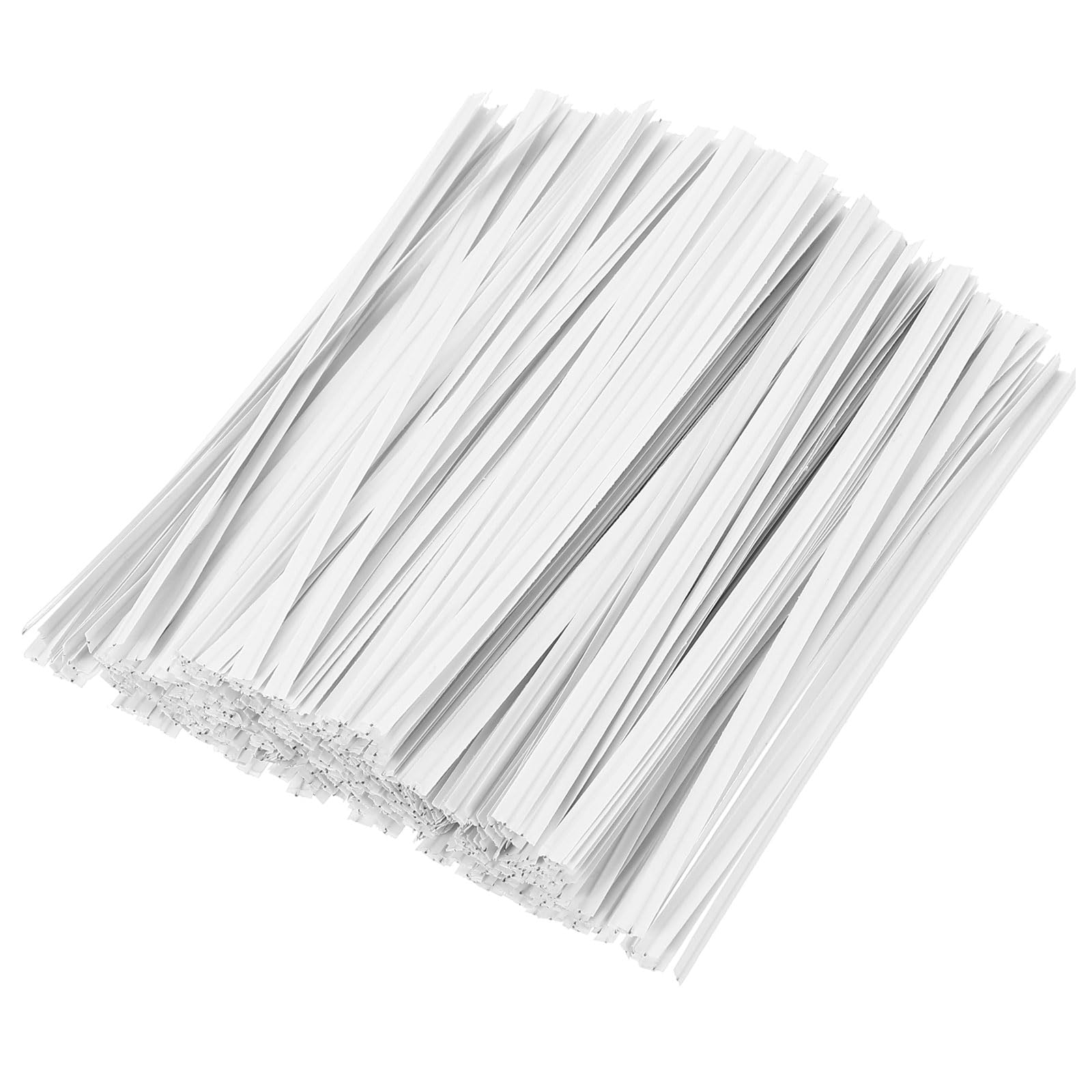 PATIKIL Twist Ties, 1000 Pcs 5'' Twist Ties for Bags, Wire Ties Reusable Twist Bread Ties for Party Cello Candy Bread Coffee Bags Cake Pops, White