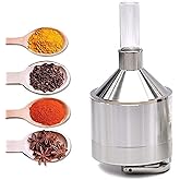 Aluminum Manual Powder Grinder with Glass Vials - Efficient Spice Mill for Coffee, Herbs & More | Durable Hand Cranked Kitche