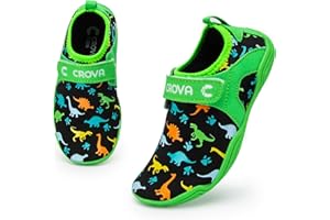CROVA Kids Water Sports Shoes Ultra Light Totally Drainage Quick-Dry Aqua Socks Barefoot Slip-on for Boys Girls Toddler