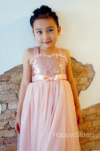 rose gold dress flower girl