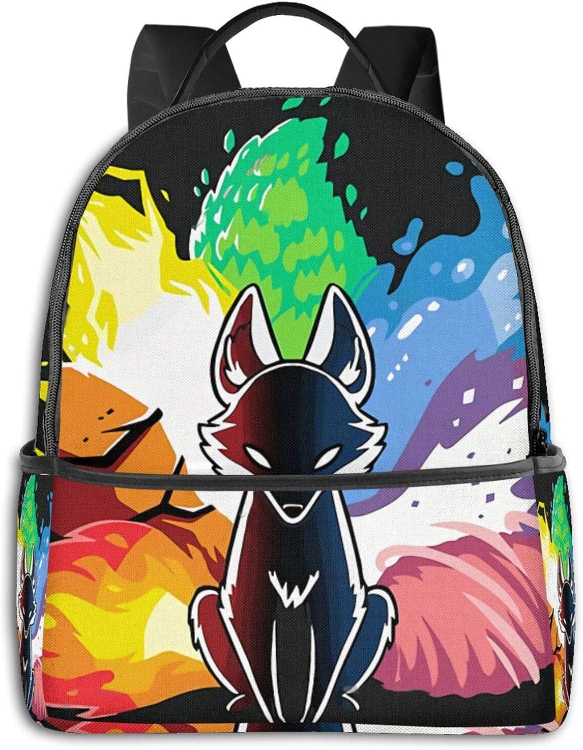 yongwang Kitsune Nine Tail Fox Fashion Backpack Travel Laptop Bag