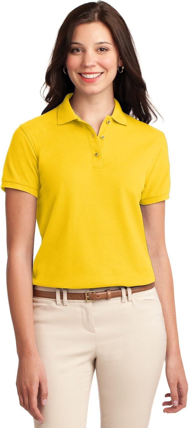 Port Authority Ladies Silk Touch Polo. L500 at  Women’s Clothing store
